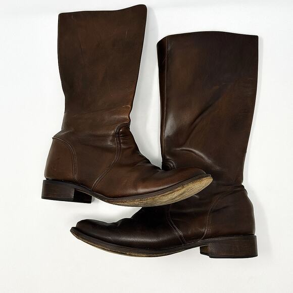 Kenneth Cole Ride & Seek Buckle Knee High Leather Equestrian Boots - Picture 3 of 7